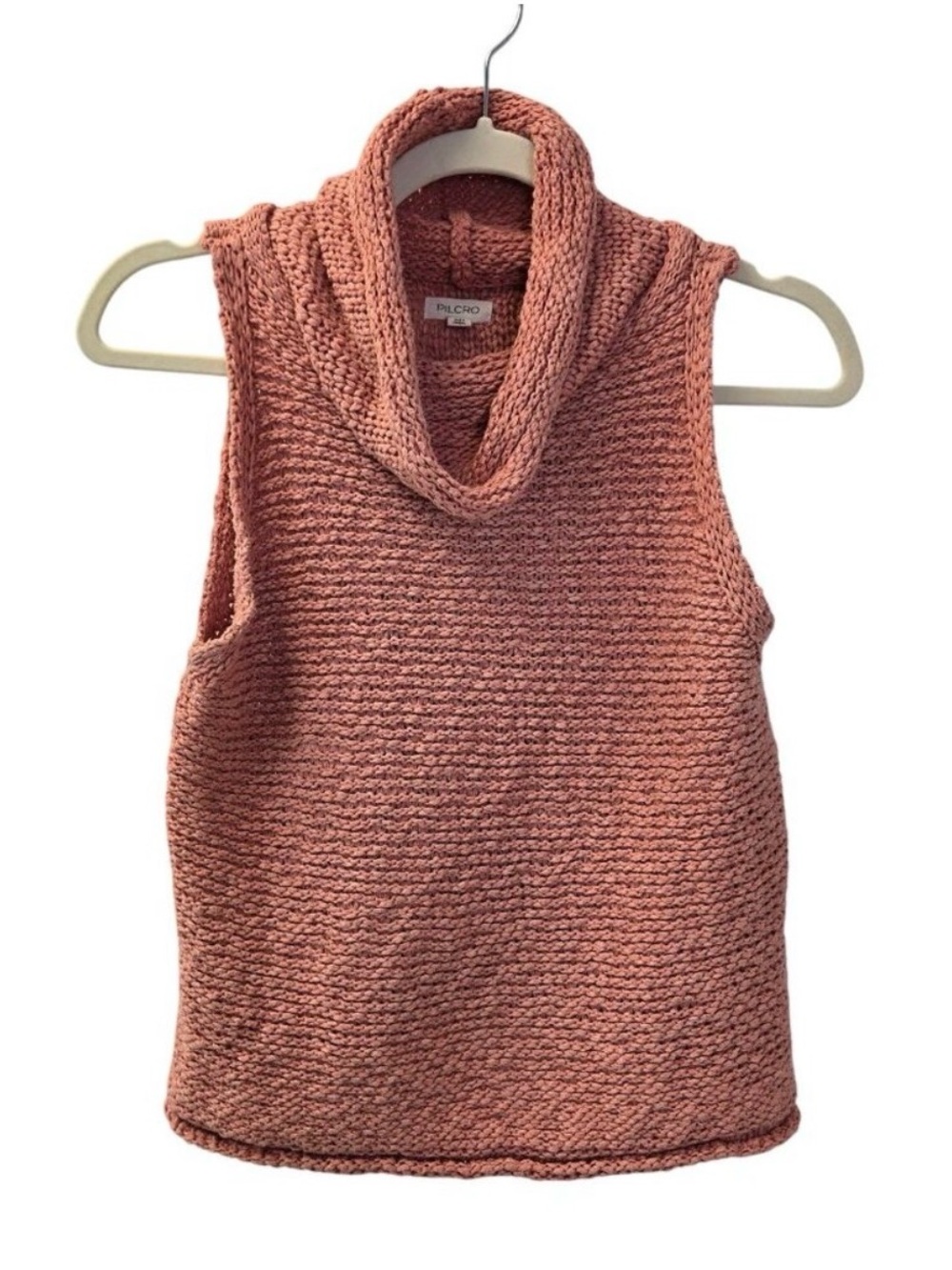 Pilcro Sleeveless Cowl Neck Sweater Tank in Dusty Rose